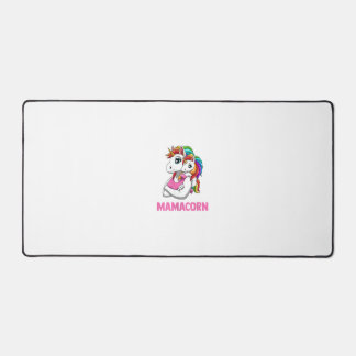 Womens Mamacorn - Mother Daughter Unicorns Tank To Desk Mat