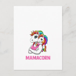 Womens Mamacorn - Mother Daughter Unicorns Tank To Postcard