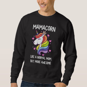 Womens  Mamacorn Unicorn Costume Mum Mother's Day  Sweatshirt