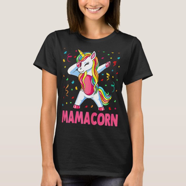Womens  Mamacorn Unicorn Costume Mum Mother's Day T-Shirt (Front)