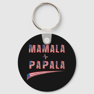 Womens Mamala Papala 2024 Kamala Harris Tim W Demo Key Ring