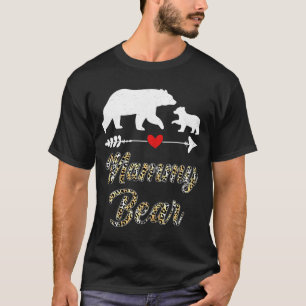 Womens mammy bear leopard fun mother's day bear cu T-Shirt