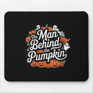 Womens Man Behind The Pumpkin Funny Halloween Baby Mouse Pad