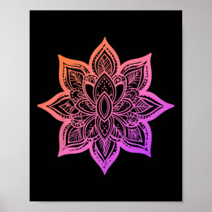 Womens Mandala Vintage Spiritual Zen Casual Vacati Poster