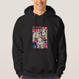 Womens Maneki Nekos Lucky Cats Good Luck Feng Shui Hoodie