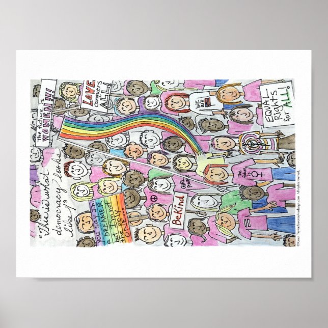 Women's March - 11" x 8.5" Poster (Front)