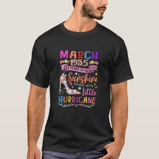 Womens March 1935 87 Years Of Being Awesome Floral T-Shirt