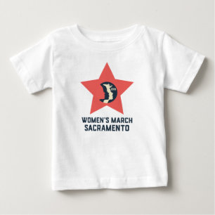Women's March Sacramento Baby 3/4 Sleeve T-Shirt