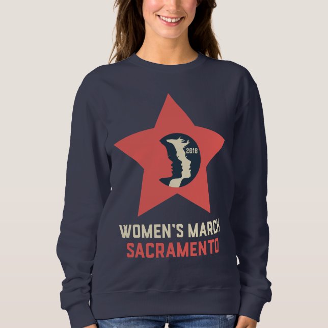 Women's March Sacramento Unisex Crewneck Sweater (Front)