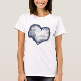 Women's Marine Theme T-Shirt , White