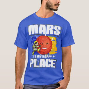 Womens Mars Is My Happy Place VNeck  T-Shirt