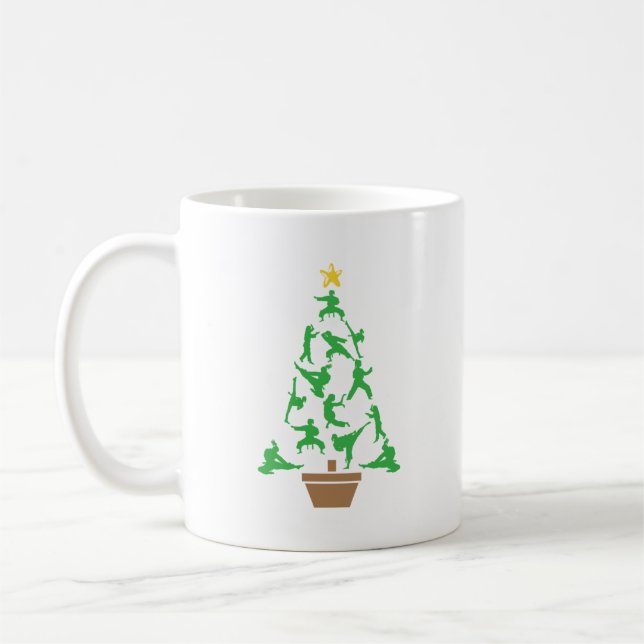 Women's Martial Arts - Girls Karate Christmas Tree Coffee Mug (Left)