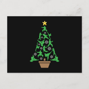 Women's Martial Arts - Girls Karate Christmas Tree Postcard
