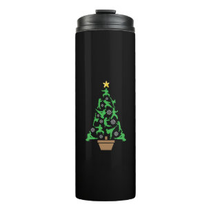 Women's Martial Arts - Girls Karate Christmas Tree Thermal Tumbler