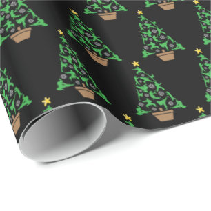 Women's Martial Arts - Girls Karate Christmas Tree Wrapping Paper