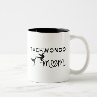 Women's Martial Arts Sport Funny Taekwondo Mum Two-Tone Coffee Mug