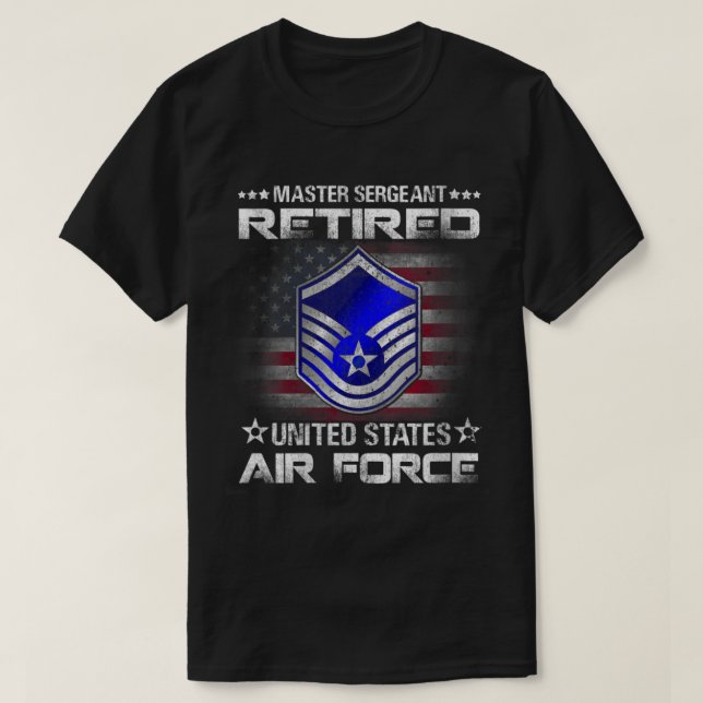 Womens Master Sergeant Retired Air Force Military  T-Shirt (Design Front)