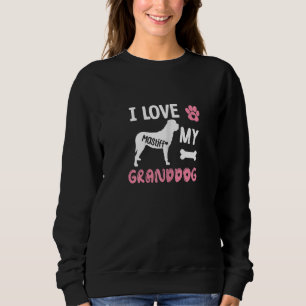 Womens Mastiff Dog Grandma I Love My Granddog Dog Sweatshirt