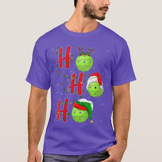 Womens Matching Family Xmas Santa Ho Ho Ho Pickleb T-Shirt (Front)