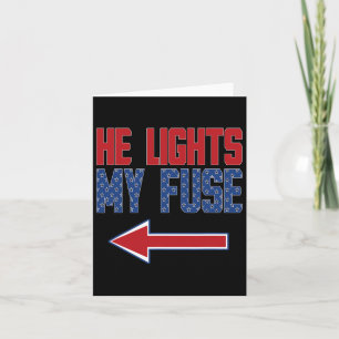 Womens Matching Fourth Of July Couples Independenc Card