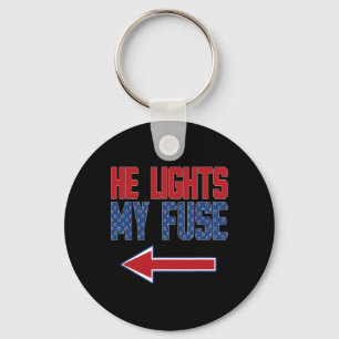Womens Matching Fourth Of July Couples Independenc Key Ring