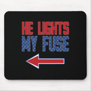 Womens Matching Fourth Of July Couples Independenc Mouse Pad