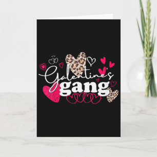 Womens Matching Valentines Day Galentines Gang Cut Card