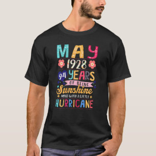 Womens May 1928 94 Years Of Being Awesome Floral B T-Shirt