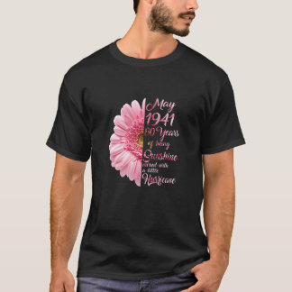Womens May Girl 1941 T 80 Years Old 80Th Birthday T-Shirt