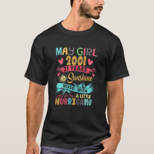 Womens May Girl 2001 21 Years Old 21 Sunshine Birt T-Shirt