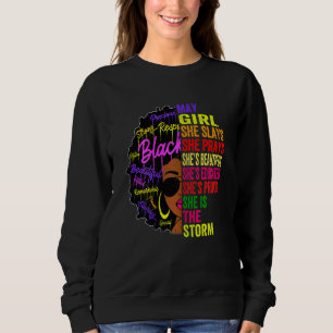 Womens May Girl She Slays And Prays She Is The Sto Sweatshirt