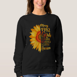 Womens May Girls 1982  40th Birthday  40 Years Old Sweatshirt