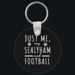 Womens Me My Sealyham And Football Mum Funny Dog L Key Ring<br><div class="desc">Womens Me My Sealyham And Football Mum Funny Dog Lover Humour</div>