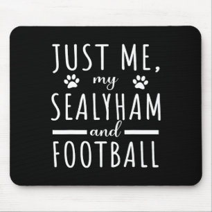 Womens Me My Sealyham And Football Mum Funny Dog L Mouse Pad