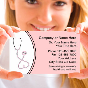 Women's Medical Business Cards
