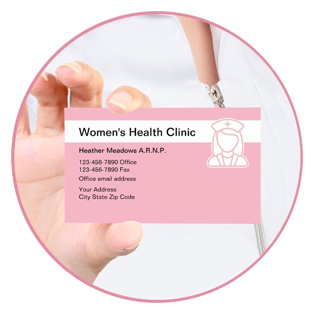 Women's Medical HealthClinic Business Card (nurse )