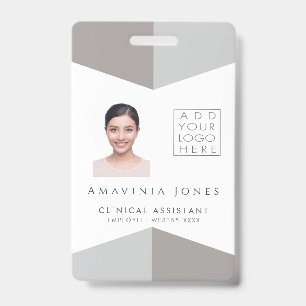 Womens Medical Photo ID Identification Plastic Bad Badge