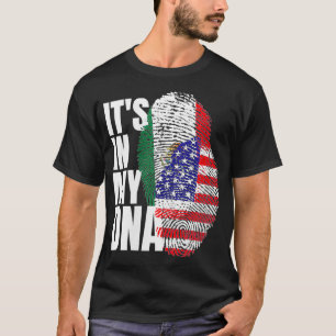 Womens Meican And American Mi DNA Heritage Flag Gi T-Shirt