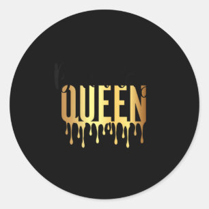 Womens Melanin Every Shade Slays Positive Culture Classic Round Sticker