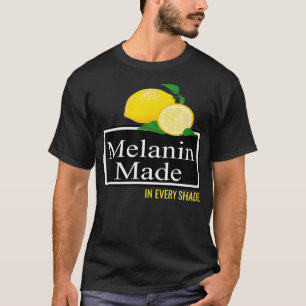 Womens Melanin Made In Every Shade Summer Beach Pa T-Shirt