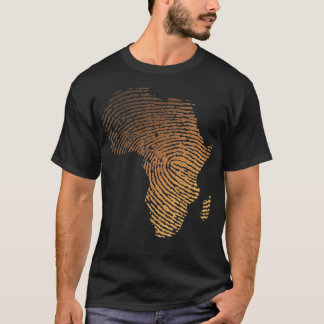 Womens Melanin Shades Africa Map Africa DNA Finger T-Shirt