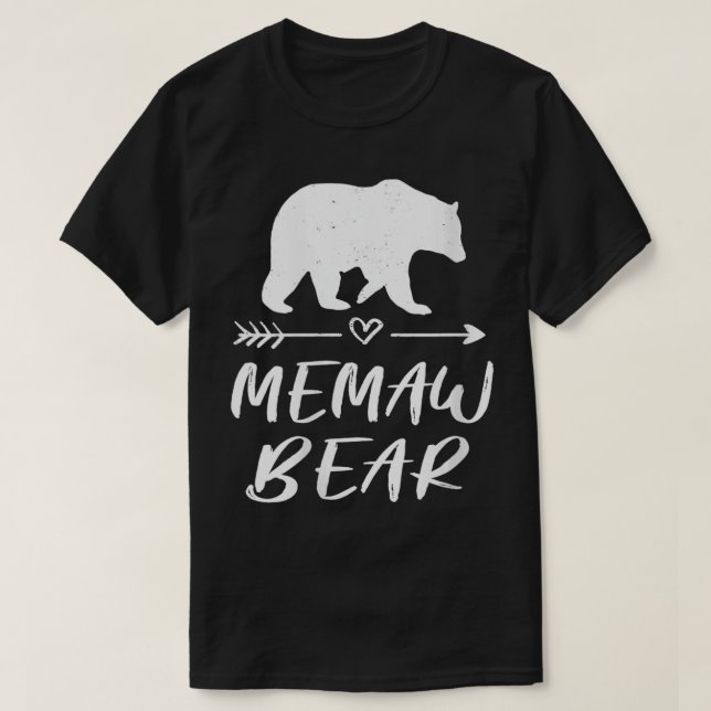 Womens Memaw Bear  Matching Family Mama Bear Campi T-Shirt (Design Front)