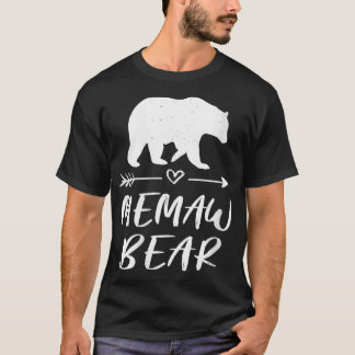 Womens Memaw Bear Matching Family Mama Bear Campi T-Shirt