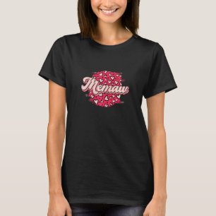 Womens Memaw  For Women Pink Leopard Mum Life Moth T-Shirt