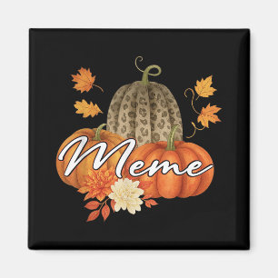 Womens Meme Pumpkin Fall Thanksgiving Halloween Magnet