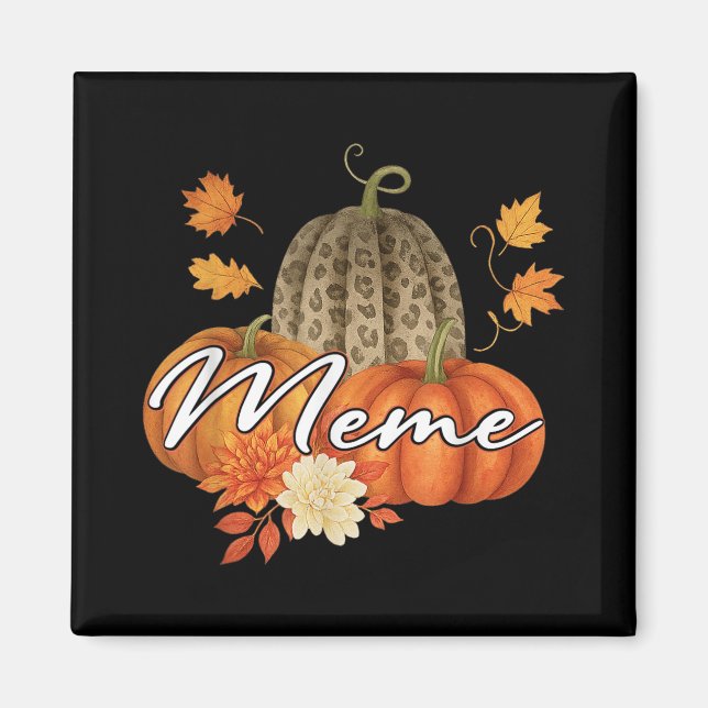 Womens Meme Pumpkin Fall Thanksgiving Halloween  Magnet (Front)