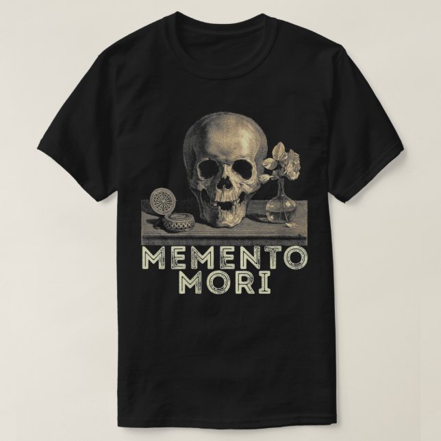 Womens Memento Mori Stoicism Philosophy Philosophe T-Shirt (Design Front)