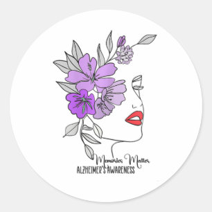 Womens Memory Care Gift I Can't Remember You But K Classic Round Sticker