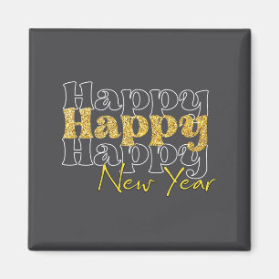 Womens Men New Years Eve Party Supplies Happy New Magnet