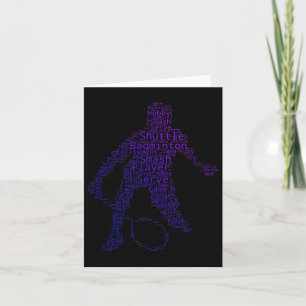 Womens Mens Squash Badminton Shuttle  Card